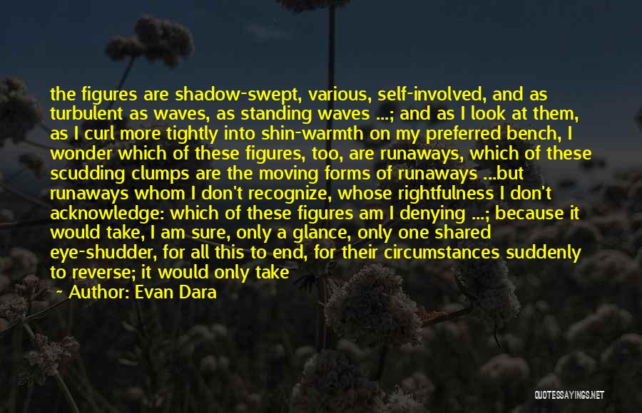 Evan Dara Quotes: The Figures Are Shadow-swept, Various, Self-involved, And As Turbulent As Waves, As Standing Waves ...; And As I Look At