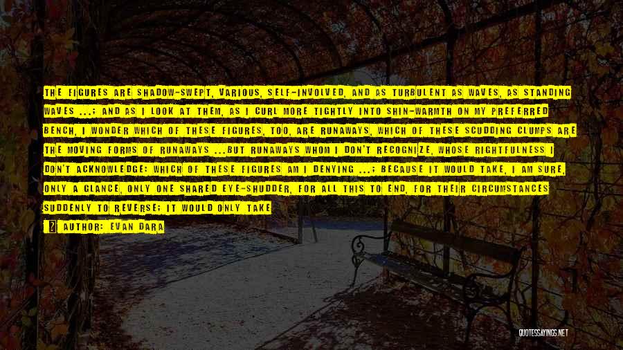 Evan Dara Quotes: The Figures Are Shadow-swept, Various, Self-involved, And As Turbulent As Waves, As Standing Waves ...; And As I Look At