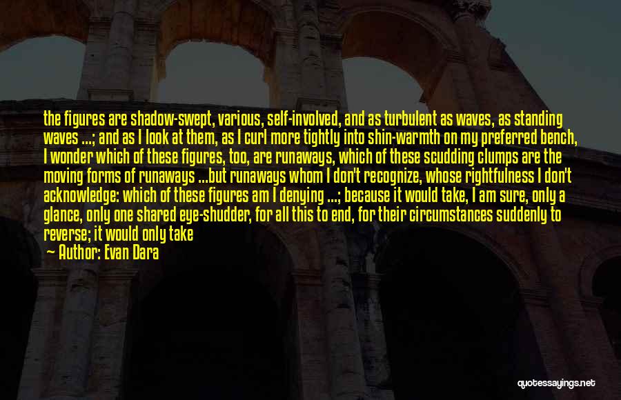 Evan Dara Quotes: The Figures Are Shadow-swept, Various, Self-involved, And As Turbulent As Waves, As Standing Waves ...; And As I Look At