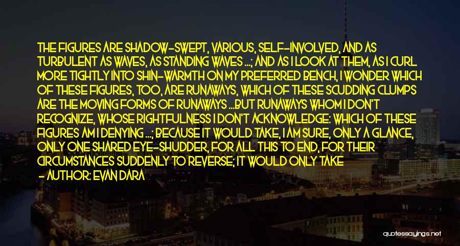 Evan Dara Quotes: The Figures Are Shadow-swept, Various, Self-involved, And As Turbulent As Waves, As Standing Waves ...; And As I Look At