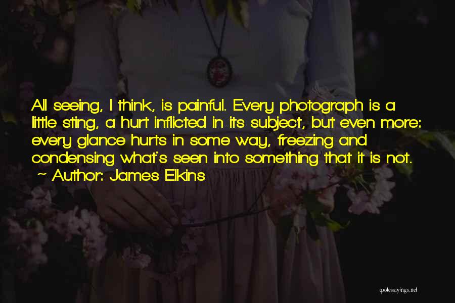 James Elkins Quotes: All Seeing, I Think, Is Painful. Every Photograph Is A Little Sting, A Hurt Inflicted In Its Subject, But Even