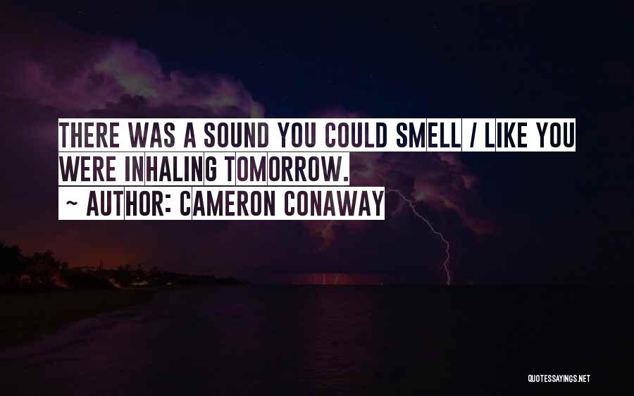 Cameron Conaway Quotes: There Was A Sound You Could Smell / Like You Were Inhaling Tomorrow.