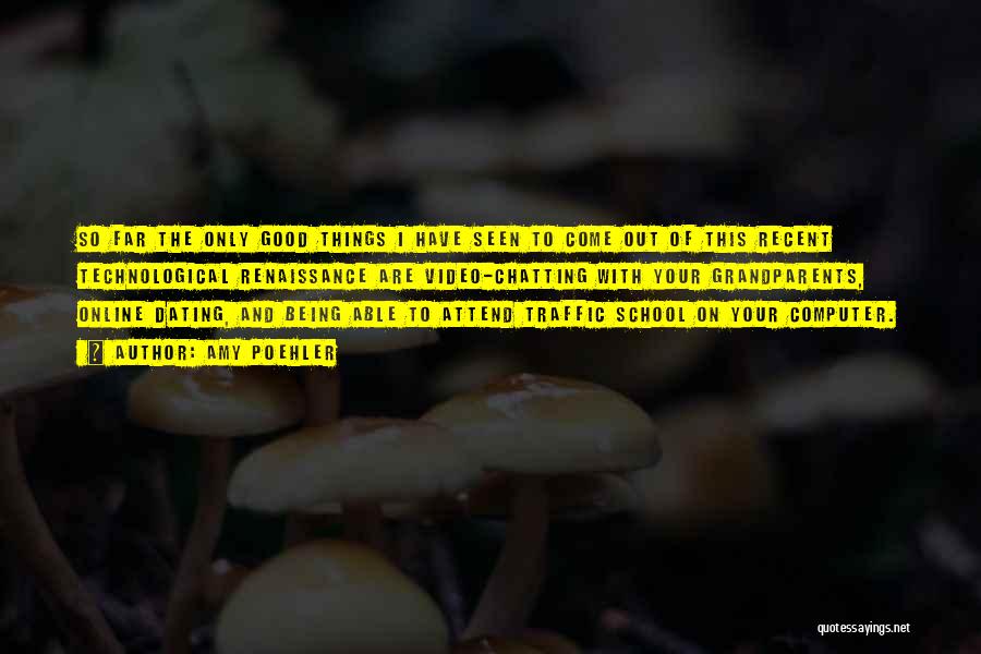 Amy Poehler Quotes: So Far The Only Good Things I Have Seen To Come Out Of This Recent Technological Renaissance Are Video-chatting With