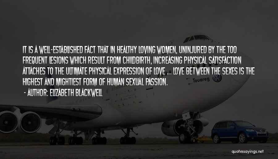 Elizabeth Blackwell Quotes: It Is A Well-established Fact That In Healthy Loving Women, Uninjured By The Too Frequent Lesions Which Result From Childbirth,