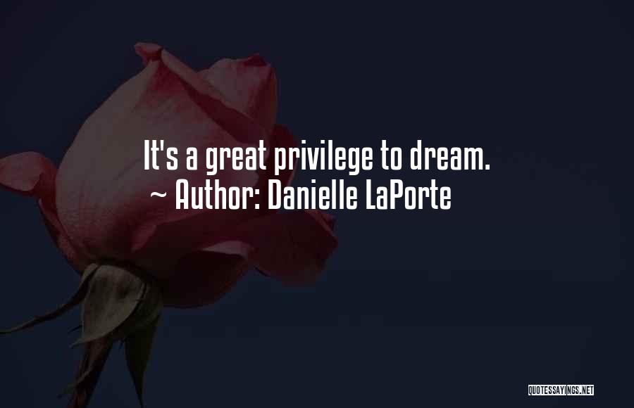 Danielle LaPorte Quotes: It's A Great Privilege To Dream.