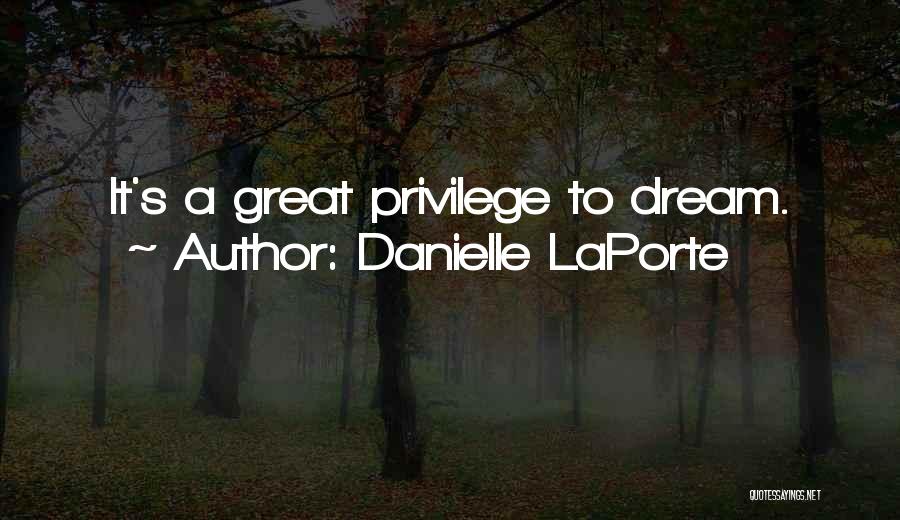 Danielle LaPorte Quotes: It's A Great Privilege To Dream.