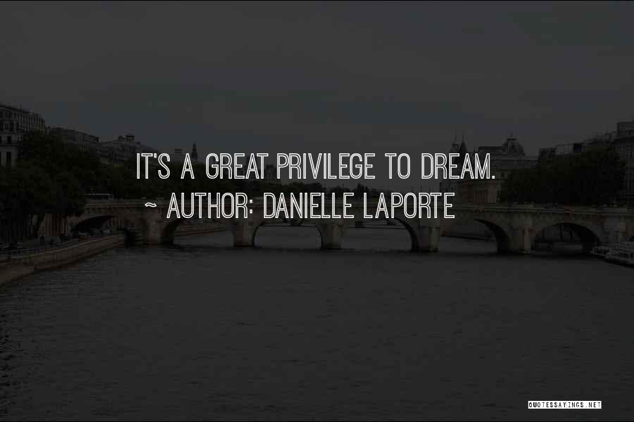 Danielle LaPorte Quotes: It's A Great Privilege To Dream.