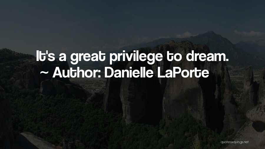 Danielle LaPorte Quotes: It's A Great Privilege To Dream.
