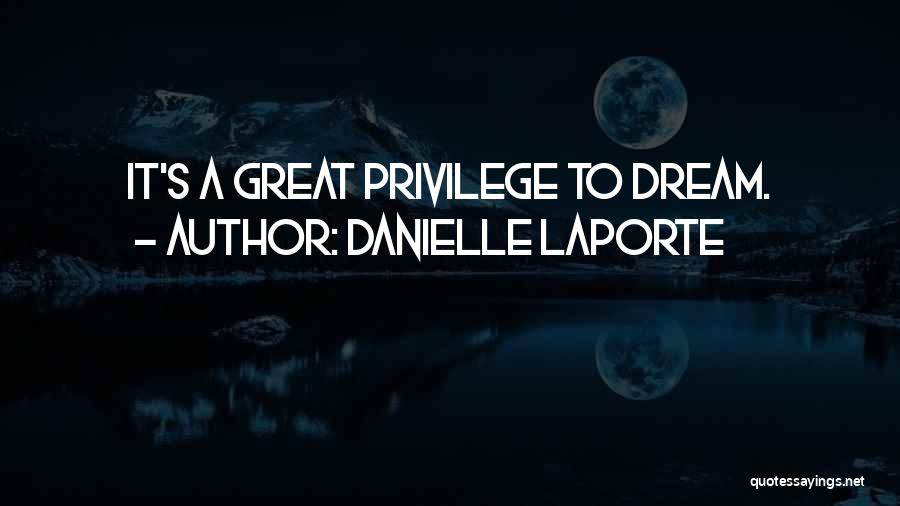 Danielle LaPorte Quotes: It's A Great Privilege To Dream.