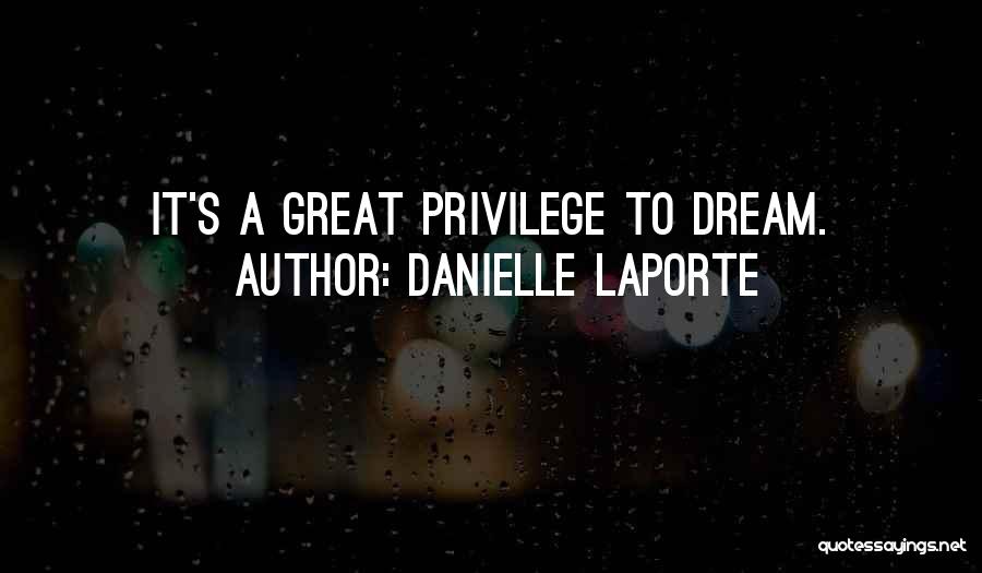Danielle LaPorte Quotes: It's A Great Privilege To Dream.