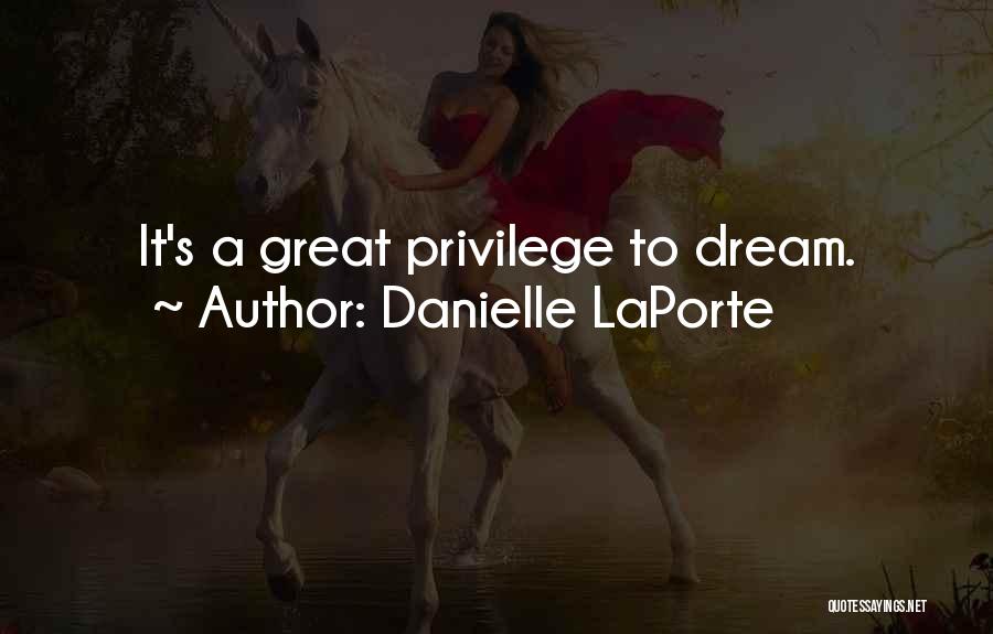 Danielle LaPorte Quotes: It's A Great Privilege To Dream.
