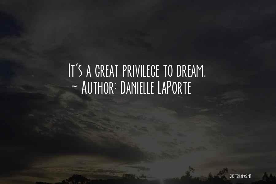 Danielle LaPorte Quotes: It's A Great Privilege To Dream.
