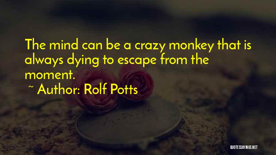 Rolf Potts Quotes: The Mind Can Be A Crazy Monkey That Is Always Dying To Escape From The Moment.