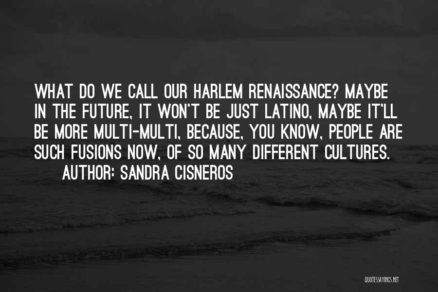 Sandra Cisneros Quotes: What Do We Call Our Harlem Renaissance? Maybe In The Future, It Won't Be Just Latino, Maybe It'll Be More