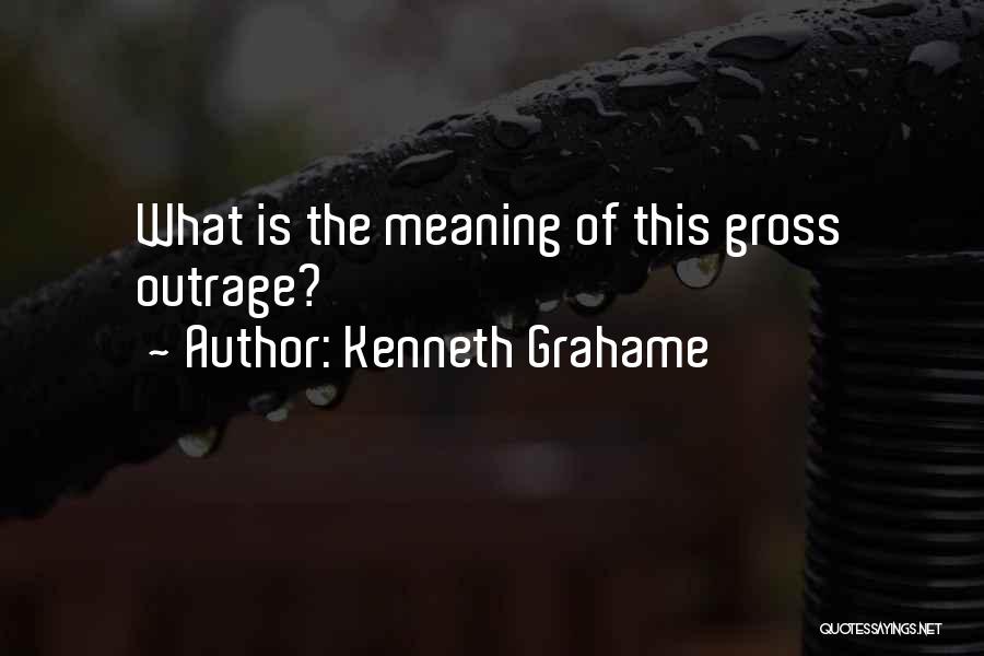 Kenneth Grahame Quotes: What Is The Meaning Of This Gross Outrage?