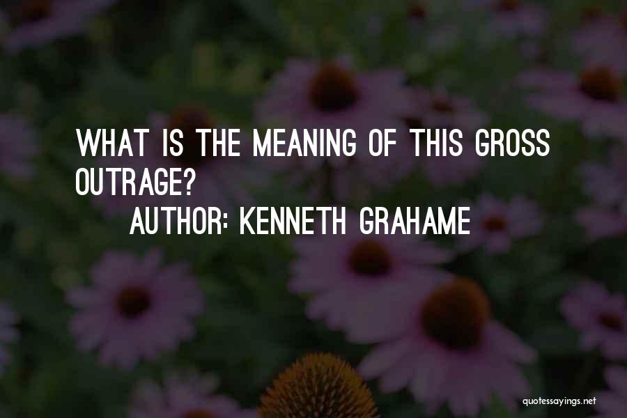 Kenneth Grahame Quotes: What Is The Meaning Of This Gross Outrage?