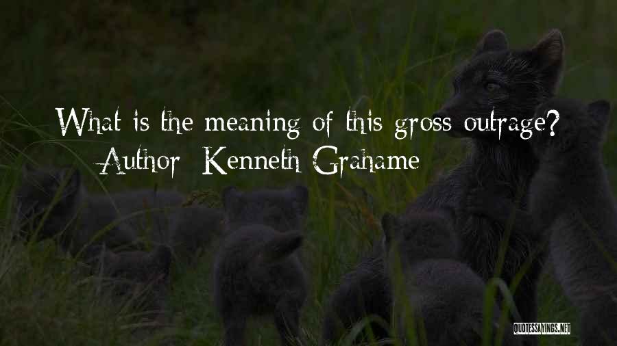 Kenneth Grahame Quotes: What Is The Meaning Of This Gross Outrage?