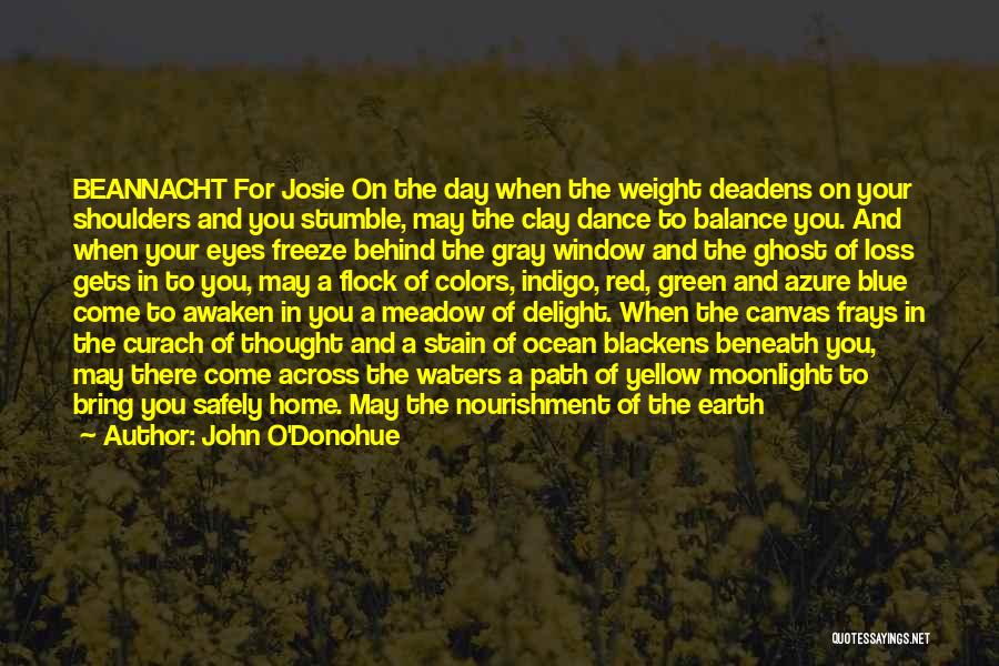 John O'Donohue Quotes: Beannacht For Josie On The Day When The Weight Deadens On Your Shoulders And You Stumble, May The Clay Dance