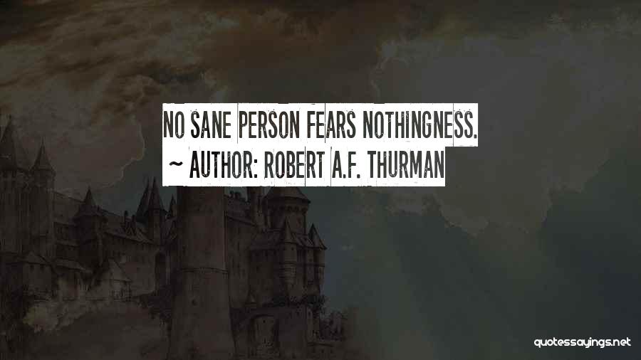 Robert A.F. Thurman Quotes: No Sane Person Fears Nothingness.