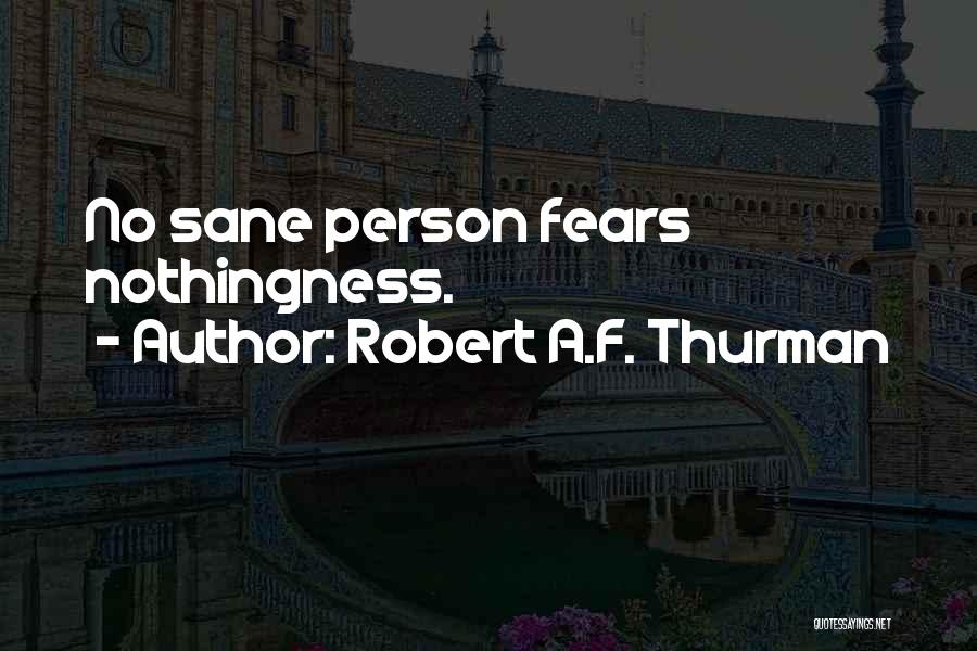Robert A.F. Thurman Quotes: No Sane Person Fears Nothingness.
