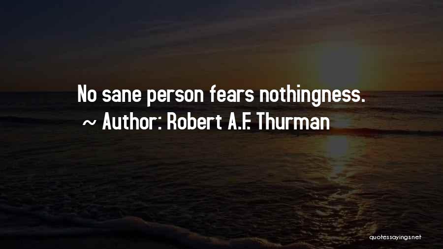 Robert A.F. Thurman Quotes: No Sane Person Fears Nothingness.