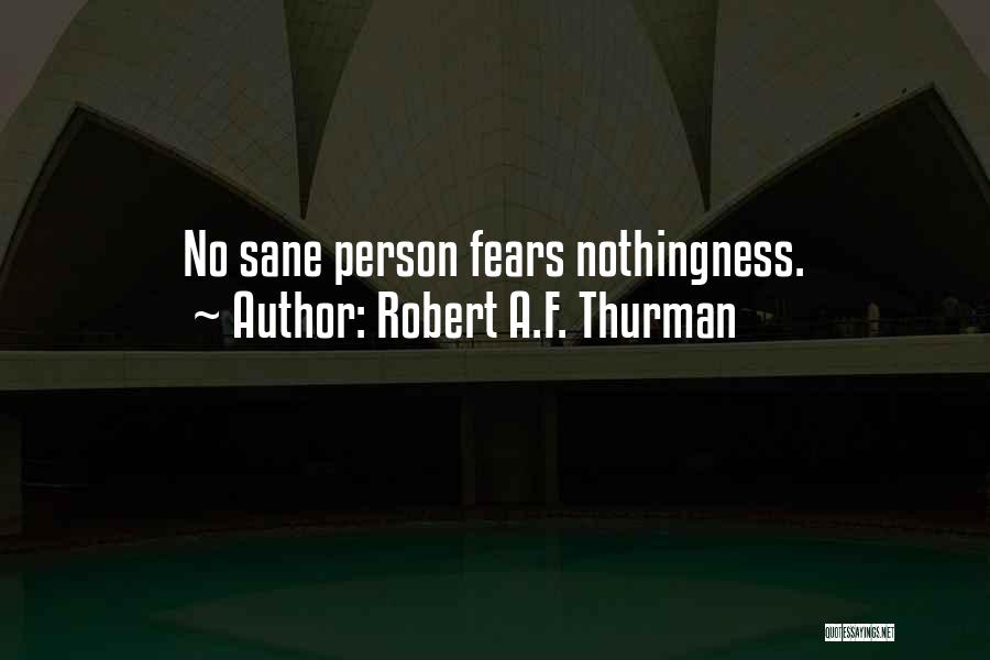Robert A.F. Thurman Quotes: No Sane Person Fears Nothingness.