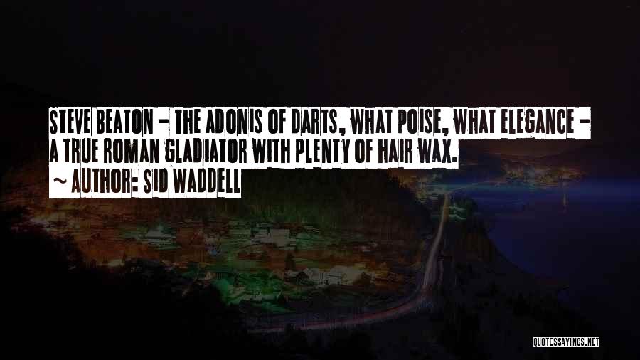 Sid Waddell Quotes: Steve Beaton - The Adonis Of Darts, What Poise, What Elegance - A True Roman Gladiator With Plenty Of Hair