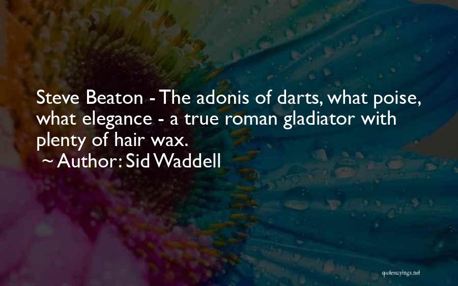 Sid Waddell Quotes: Steve Beaton - The Adonis Of Darts, What Poise, What Elegance - A True Roman Gladiator With Plenty Of Hair