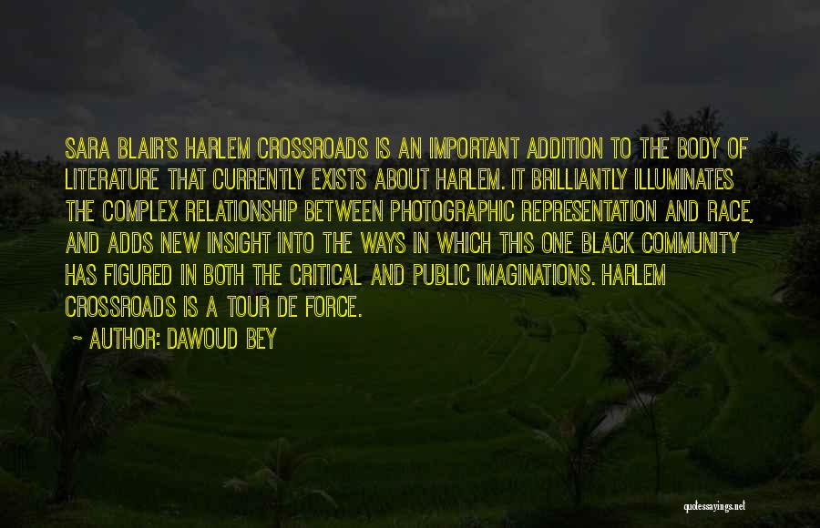 Dawoud Bey Quotes: Sara Blair's Harlem Crossroads Is An Important Addition To The Body Of Literature That Currently Exists About Harlem. It Brilliantly