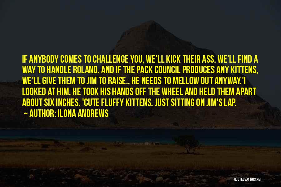 Ilona Andrews Quotes: If Anybody Comes To Challenge You, We'll Kick Their Ass. We'll Find A Way To Handle Roland. And If The
