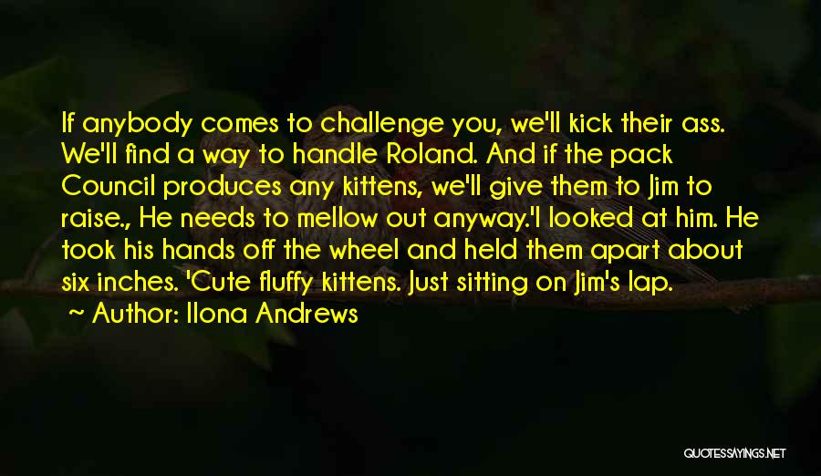 Ilona Andrews Quotes: If Anybody Comes To Challenge You, We'll Kick Their Ass. We'll Find A Way To Handle Roland. And If The