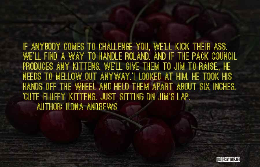 Ilona Andrews Quotes: If Anybody Comes To Challenge You, We'll Kick Their Ass. We'll Find A Way To Handle Roland. And If The