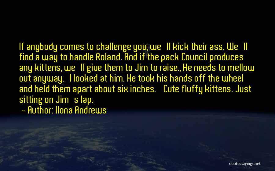 Ilona Andrews Quotes: If Anybody Comes To Challenge You, We'll Kick Their Ass. We'll Find A Way To Handle Roland. And If The