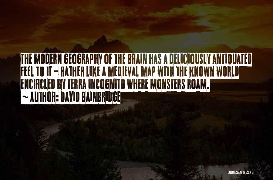David Bainbridge Quotes: The Modern Geography Of The Brain Has A Deliciously Antiquated Feel To It - Rather Like A Medieval Map With