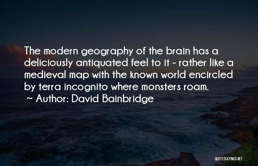 David Bainbridge Quotes: The Modern Geography Of The Brain Has A Deliciously Antiquated Feel To It - Rather Like A Medieval Map With