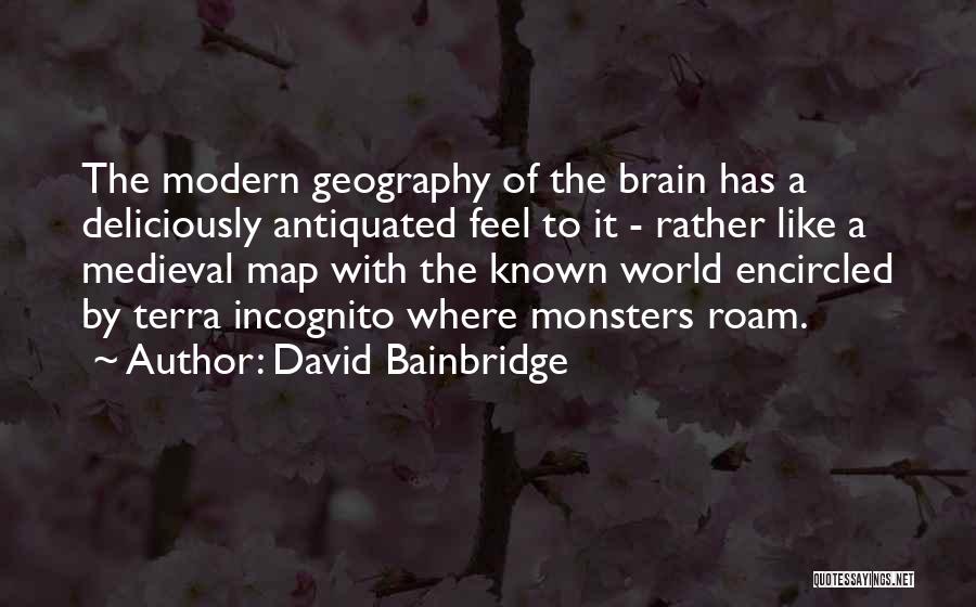 David Bainbridge Quotes: The Modern Geography Of The Brain Has A Deliciously Antiquated Feel To It - Rather Like A Medieval Map With