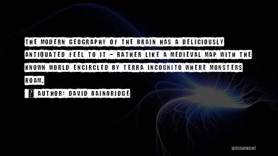 David Bainbridge Quotes: The Modern Geography Of The Brain Has A Deliciously Antiquated Feel To It - Rather Like A Medieval Map With