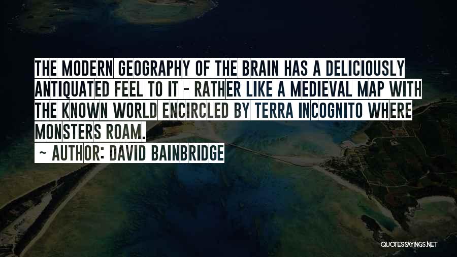 David Bainbridge Quotes: The Modern Geography Of The Brain Has A Deliciously Antiquated Feel To It - Rather Like A Medieval Map With