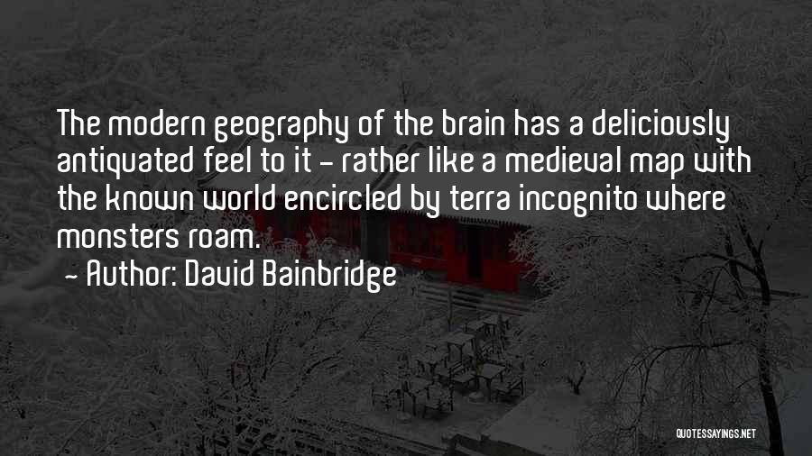 David Bainbridge Quotes: The Modern Geography Of The Brain Has A Deliciously Antiquated Feel To It - Rather Like A Medieval Map With