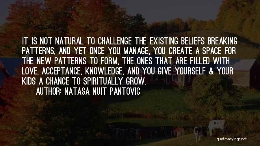 Natasa Nuit Pantovic Quotes: It Is Not Natural To Challenge The Existing Beliefs Breaking Patterns, And Yet Once You Manage, You Create A Space