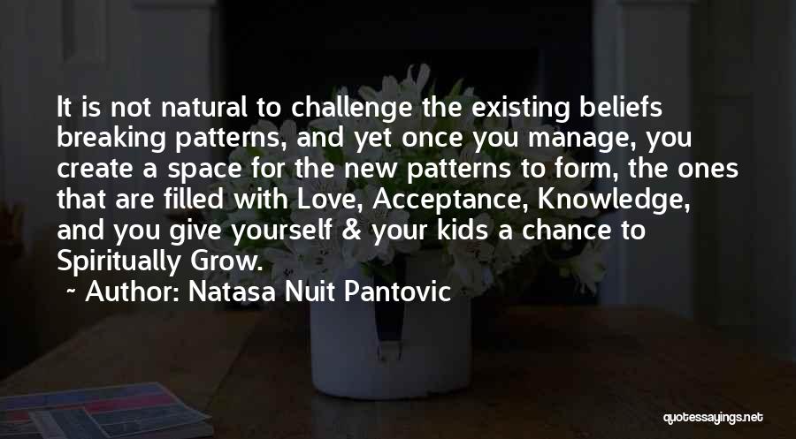 Natasa Nuit Pantovic Quotes: It Is Not Natural To Challenge The Existing Beliefs Breaking Patterns, And Yet Once You Manage, You Create A Space