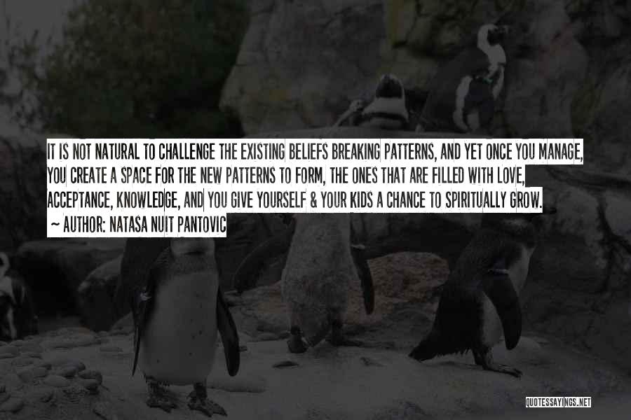 Natasa Nuit Pantovic Quotes: It Is Not Natural To Challenge The Existing Beliefs Breaking Patterns, And Yet Once You Manage, You Create A Space