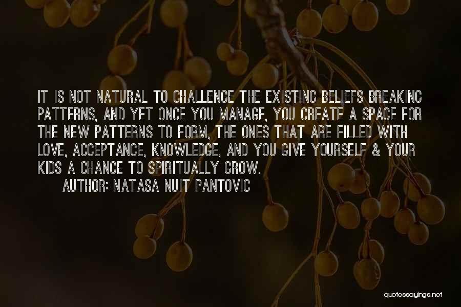 Natasa Nuit Pantovic Quotes: It Is Not Natural To Challenge The Existing Beliefs Breaking Patterns, And Yet Once You Manage, You Create A Space