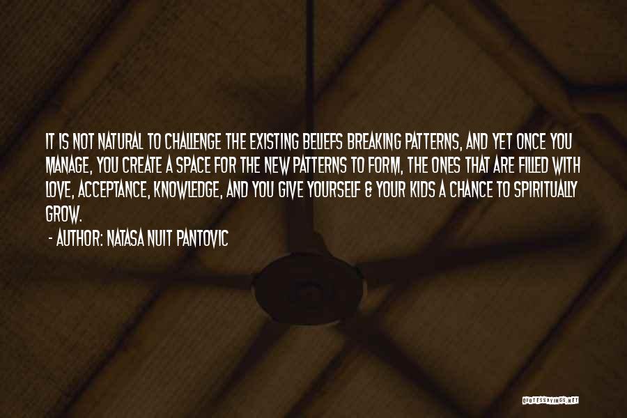 Natasa Nuit Pantovic Quotes: It Is Not Natural To Challenge The Existing Beliefs Breaking Patterns, And Yet Once You Manage, You Create A Space