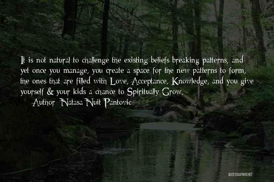 Natasa Nuit Pantovic Quotes: It Is Not Natural To Challenge The Existing Beliefs Breaking Patterns, And Yet Once You Manage, You Create A Space