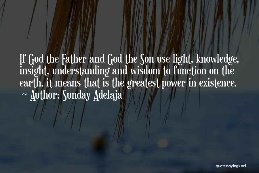 Sunday Adelaja Quotes: If God The Father And God The Son Use Light, Knowledge, Insight, Understanding And Wisdom To Function On The Earth,