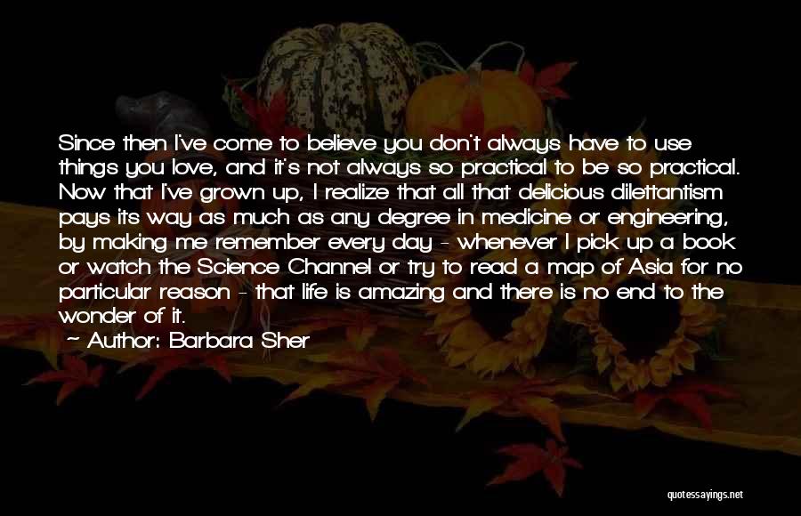 Barbara Sher Quotes: Since Then I've Come To Believe You Don't Always Have To Use Things You Love, And It's Not Always So