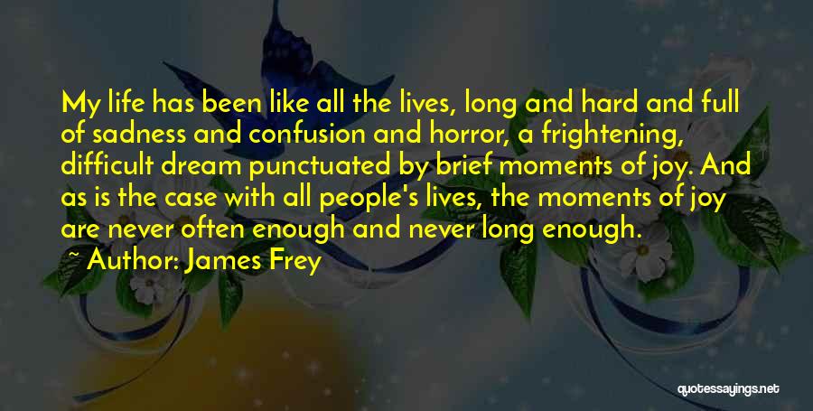 James Frey Quotes: My Life Has Been Like All The Lives, Long And Hard And Full Of Sadness And Confusion And Horror, A