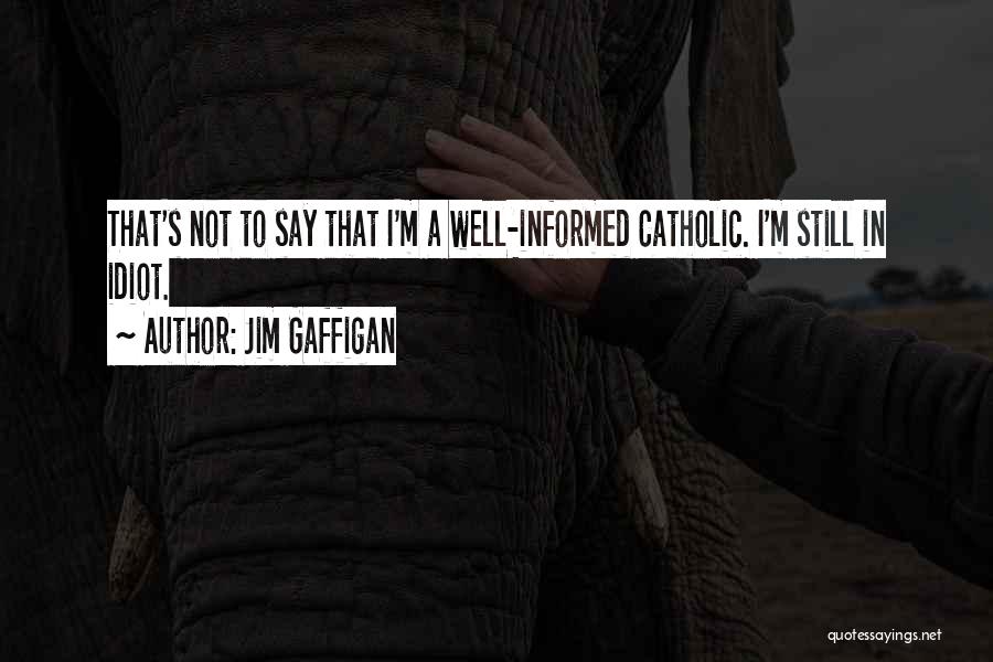 Jim Gaffigan Quotes: That's Not To Say That I'm A Well-informed Catholic. I'm Still In Idiot.