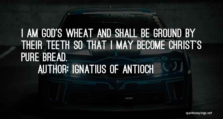 Ignatius Of Antioch Quotes: I Am God's Wheat And Shall Be Ground By Their Teeth So That I May Become Christ's Pure Bread.